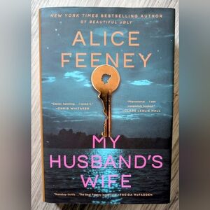 Alice Feeney "My Husband's Wife" Hardcover Book - Teal & Gold Cover